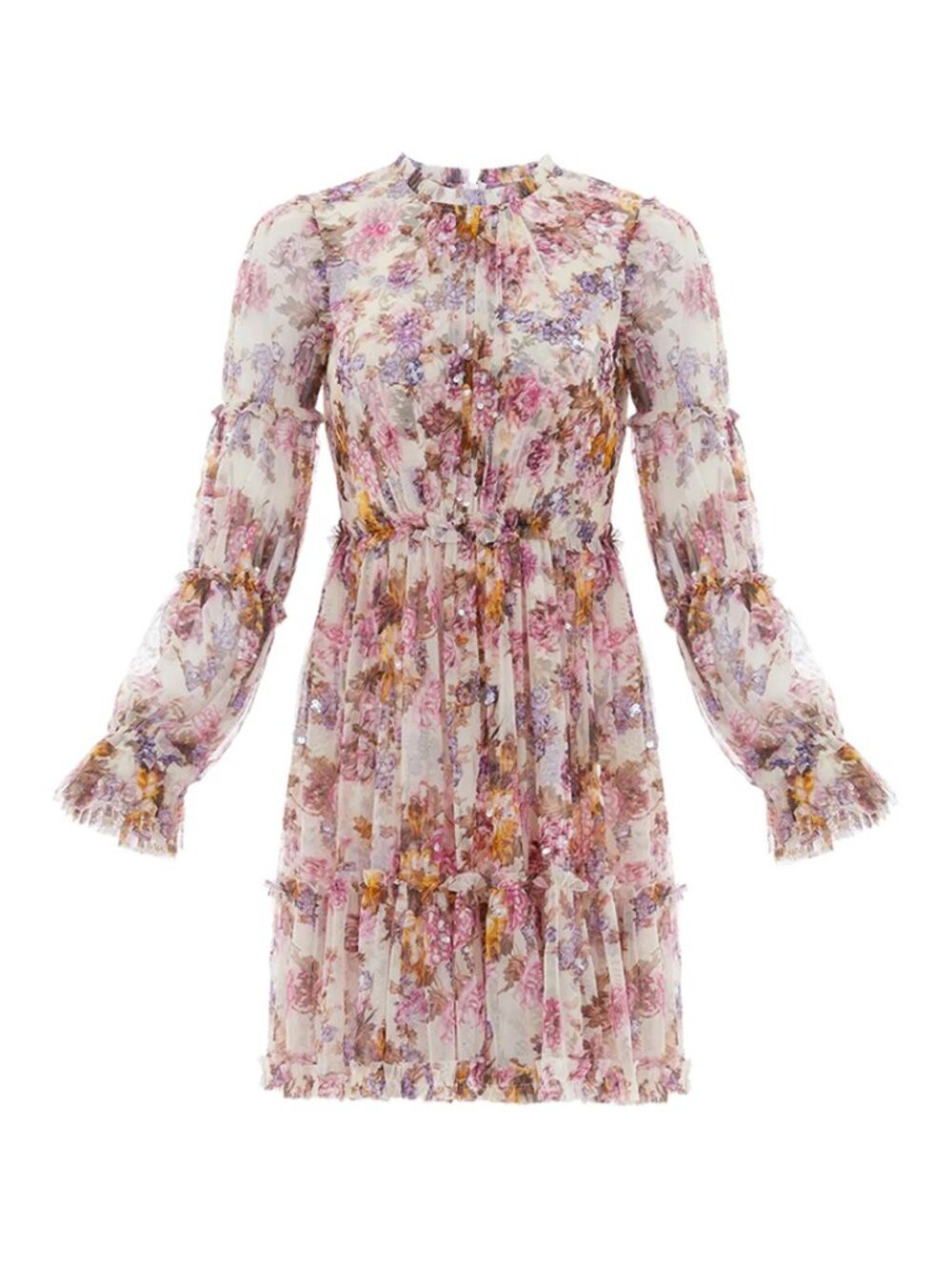 Needle & Thread x Jasmine Hemsley Harmony Floral-print Mini Dress 10